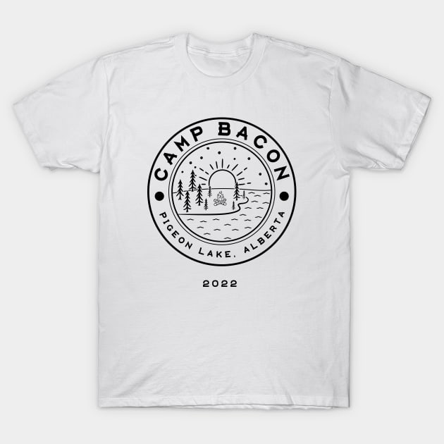 Camp Bacon 2022 - Black T-Shirt by Camp Bacon